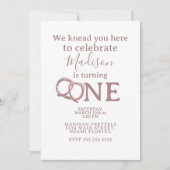 Salted Pretzel Twist 1st Birthday Party Einladung (Vorderseite)