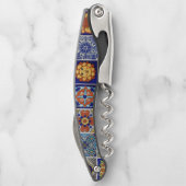 Saltillo Tile Image Knife in Schwarzen Weihnachten Kellnermesser (Rückseite)