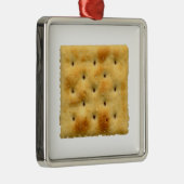 Saltine Soda Cracker Silbernes Ornament (Rechts)