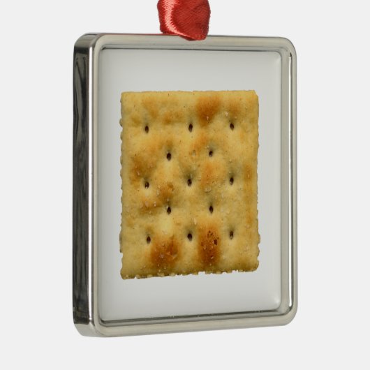 Saltine Soda Cracker Silbernes Ornament (Rechts)