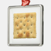 Saltine Soda Cracker Silbernes Ornament (Links)
