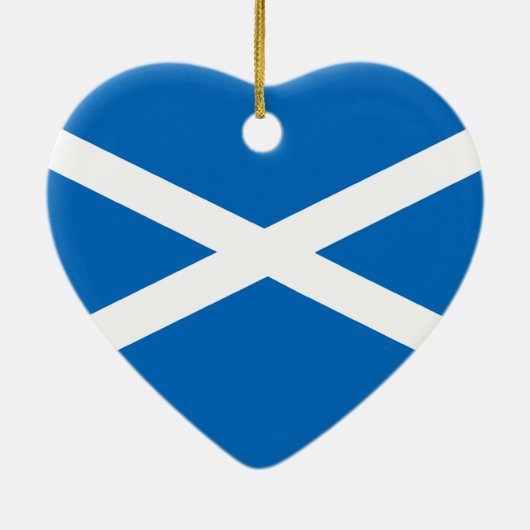 Saltire Flagge von Schottland Keramik Ornament (Hinten)