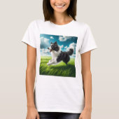 Salto de Alegría: Border Collie en Acción T-Shirt (Vorderseite)