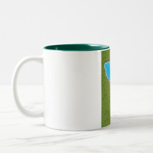 Salton Sea California USA Karte Zweifarbige Tasse (Links)