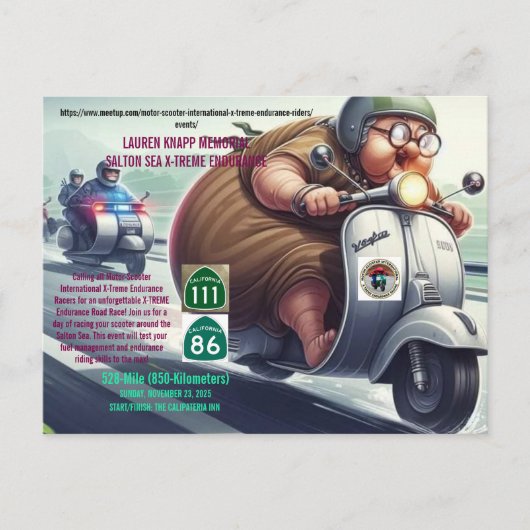 Salton Sea Event Card 2025 Feiertagspostkarte (Vorderseite)