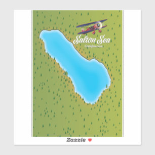 Salton Sea Kalifornien USA Karte Aufkleber