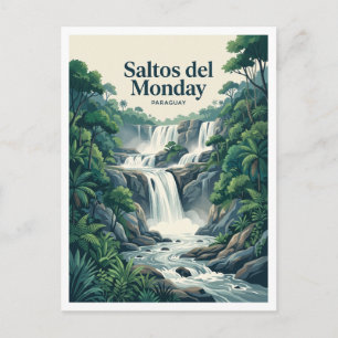 Saltos del Monday Presidente Franco Paraguay Postkarte