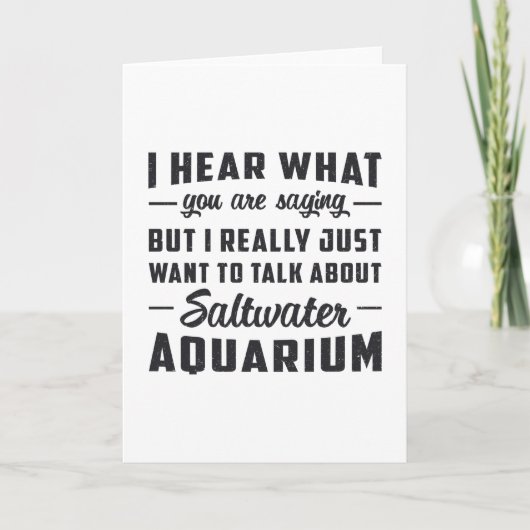 Saltwater Aquarium Aquatic Fish Funny Aquarist Karte (Vorderseite)