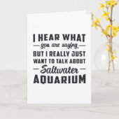 Saltwater Aquarium Aquatic Fish Funny Aquarist Karte (Gelbe Blume)