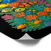 Saltwater Aquarium Weihnachtsbaum Poster (Ecke)