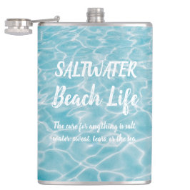 Saltwater Beach Life Aquatic Pool Reflektionen Flachmann