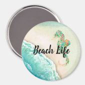 Saltwater Beach Life Magnet (Vorderseite/Rückseite)