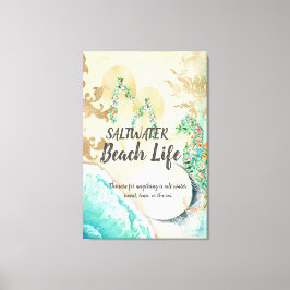 Saltwater Beach Life Seepferd Leinwanddruck