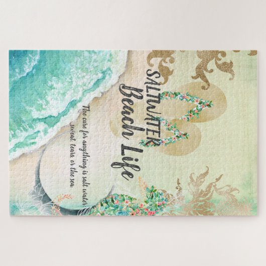 Saltwater Beach Life Seepferd Puzzle (Horizontal)