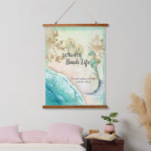 Saltwater Beach Life Wandteppich Mit Holzrahmen (Schlafzimmer)