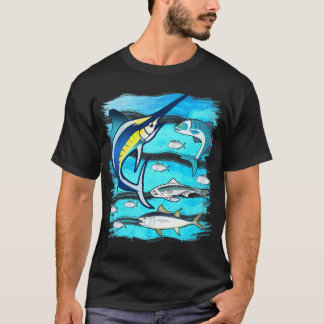 Saltwater Fisch Schwertfisch Mahi Thunfisch Kingfi T-Shirt