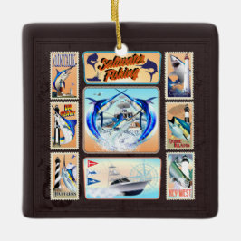 Saltwater Fishing Lighthouses Keramikornament