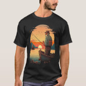 Saltwater Fishing Trip Fisherman Fishing On Sunset T-Shirt (Vorderseite)