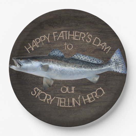 Saltwater Foreut Fathers Day Hero Pappteller (Vorderseite)
