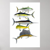 Saltwater Gamefish Art Poster (Vorne)