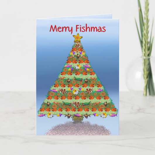 Saltwater Reef Aquarium Fisch Weihnachtskarte Feiertagskarte (Vorderseite)