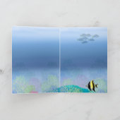 Saltwater Reef Aquarium Fisch Weihnachtskarte Feiertagskarte (Innenseite)