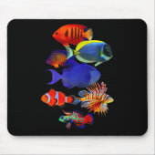 Saltwater Reef Fish Tank Lovers Trigger Fish Manda Mousepad (Vorne)