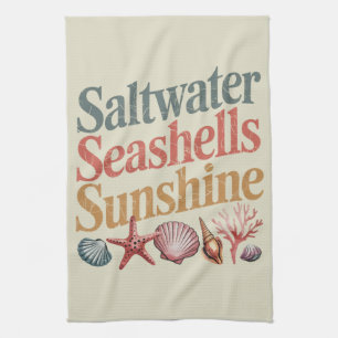 Saltwater Seashells Sunshine Summer Beach Urlaub Geschirrtuch
