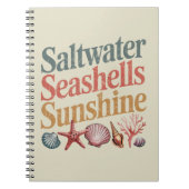 Saltwater Seashells Sunshine Summer Beach Urlaub Notizblock (Vorderseite)