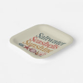 Saltwater Seashells Sunshine Summer Beach Urlaub Pappteller (Gewinkelt)