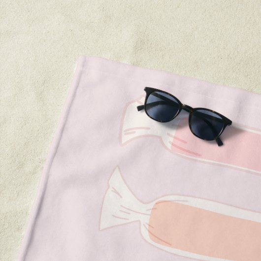 Saltwater Taffy Candy Pastel Colors Personalisiert Strandtuch (Beispiel)