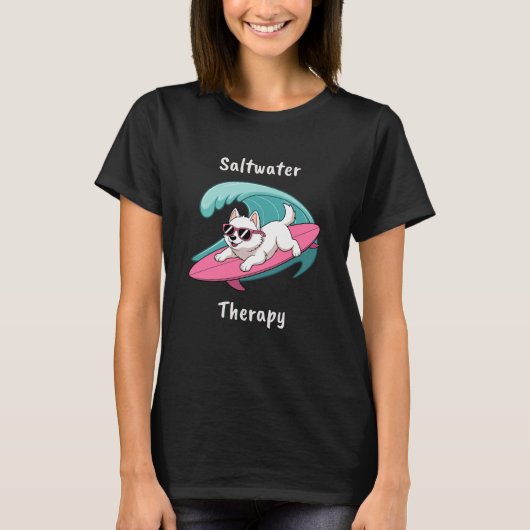 Saltwater Therapy - Funny Surf T-Shirt (Vorderseite)