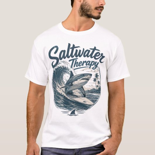 Saltwater Therapy Surfwave T-Shirt (Vorderseite)