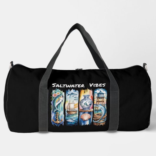 Saltwater Vibes Nautical Panels  Duffle Bag (Vorderseite)