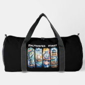 Saltwater Vibes Nautical Panels  Duffle Bag (Rückseite)
