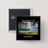 Saltwhistle Bay, Mayreau, Karibische Insel Button (Vorne & Hinten)