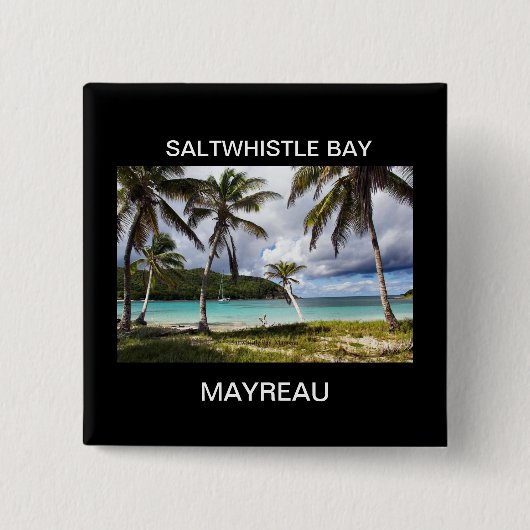 Saltwhistle Bay, Mayreau, Karibische Insel Button (Vorderseite)