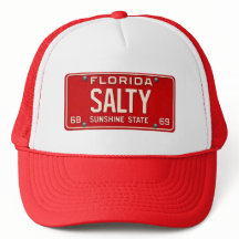 Salty 1969 | Rotes Retro-Kennzeichen Florida Surf