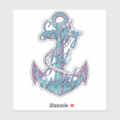 Salty, aber süßer, nautischer Anker Aufkleber (Blatt)