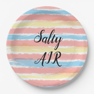 Salty Air Pink Yellow Blue Pappteller