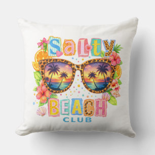 Salty Beach Club Tropische Sonnenuntergangs-Sonnen Kissen