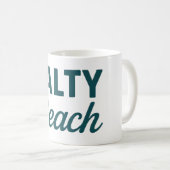 Salty Beach Coastal Surf Life | Teal Graphic Print Kaffeetasse (VorderseiteRechts)
