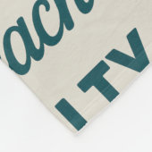 Salty Beach Coastal Teal Graphic Print Ocean Decor Fleecedecke (Ecke)