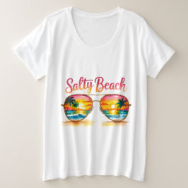 Salty Beach  Große Größe T-Shirt