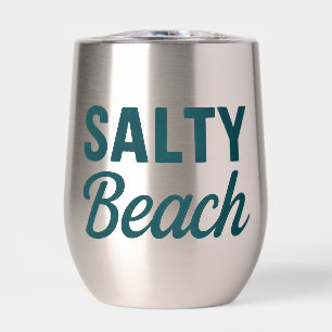 Salty Beach Life   Teal Coastal Ocean Surf Grafik