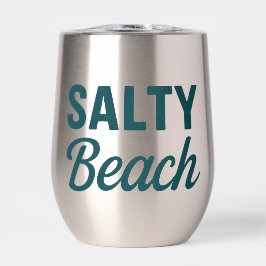 Salty Beach Life | Teal Coastal Ocean Surf Graphic