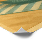 Salty Beach Pin-Up Mermaid -Retro Coastal Life Art Poster (Ecke)