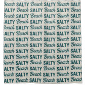 Salty Beach Sand & Teal Coastal Life Surf Graphic  Duschvorhang (Vorderseite)