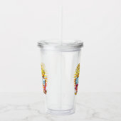 Salty Beach | Tropische Sonne und Palmen Acryltrinkbecher (Rechts)