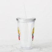 Salty Beach | Tropische Sonne und Palmen Acryltrinkbecher (Links)